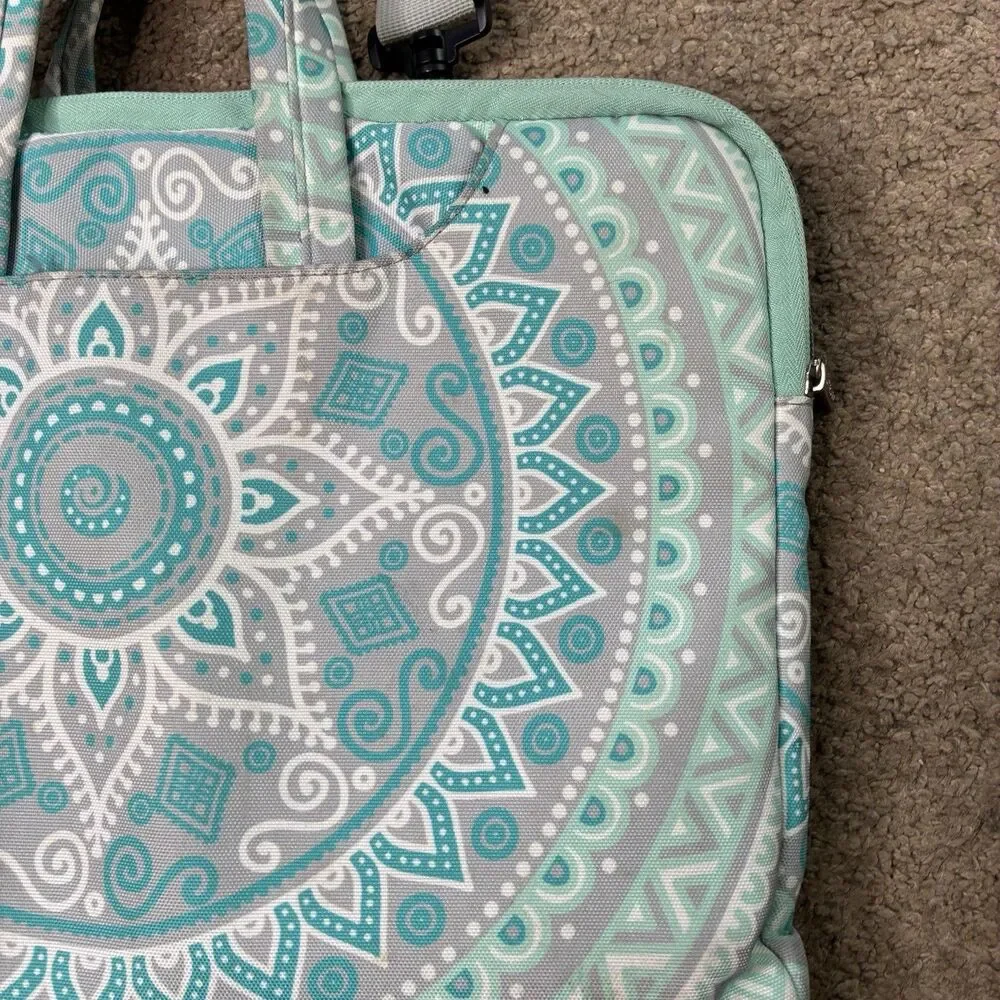 MOSISO Canvas Mandala Laptop Shoulder Bag Carrying Case 13